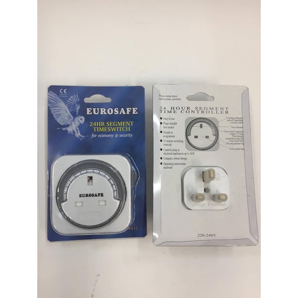 EUROSAFE 13A 24 HOUR PLUG IN TIMER SWITCH SOCKET | Shopee Malaysia