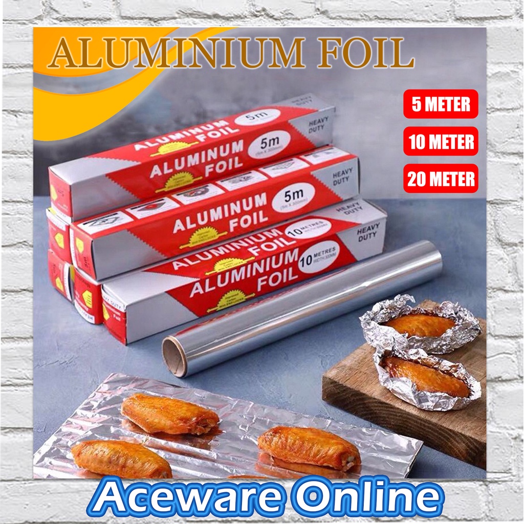 Heavy Duty Aluminum Foil Roll BBQ Baking Aluminum Foil Food Wrap ...