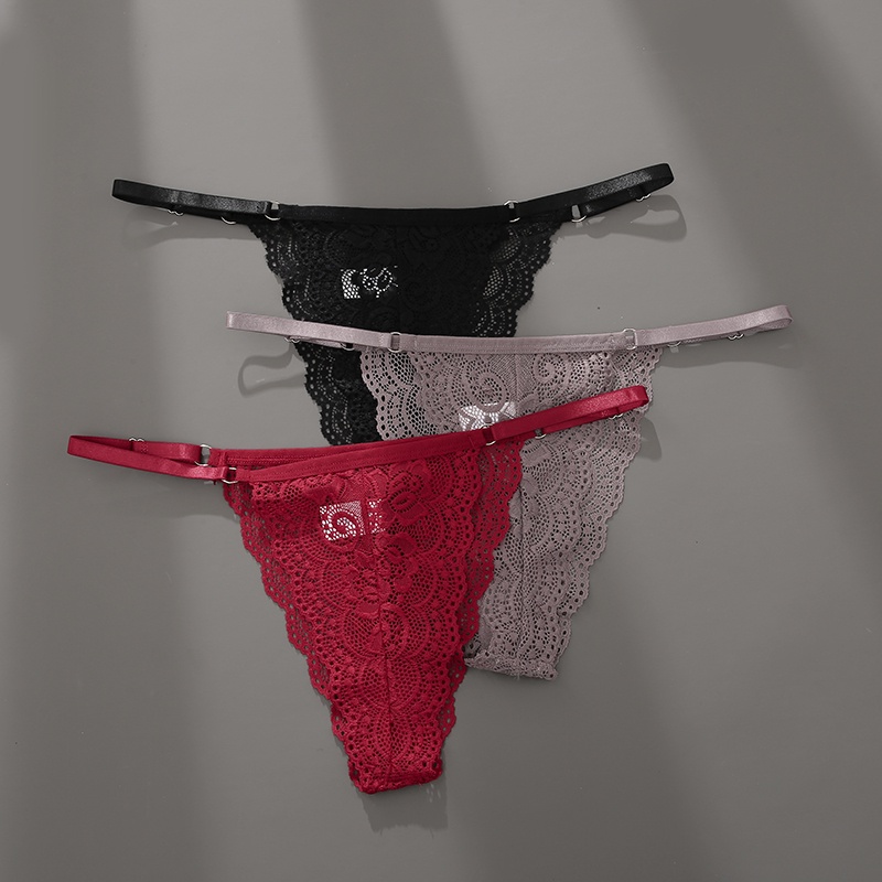 CuteByte Sexy Lace Women Panties Adjustable Low-waist Underwear Thong ...