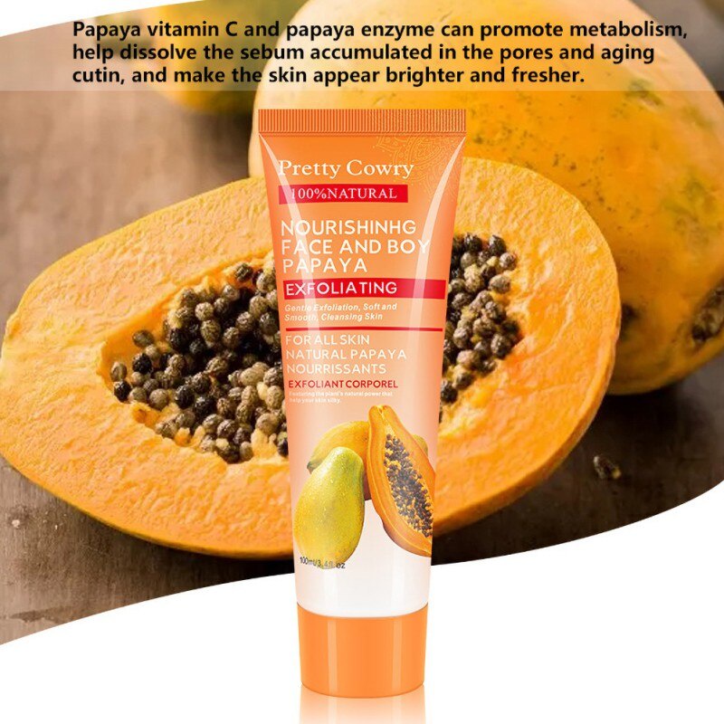 In Stock Natural Papayas Exfoliating Whitening Face Scrub Gel Cream