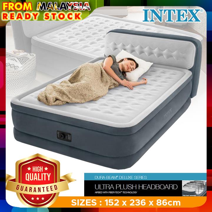 INTEX 64448 1.52M Inflatable DuraBeam Fibertech Air Bed With Build In