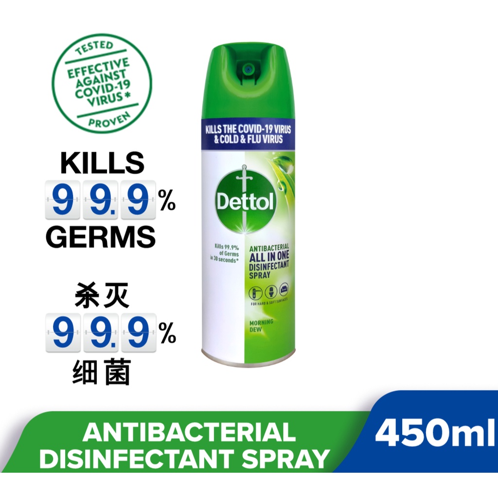Dettol Disinfectant Spray Morning Dew 450ml Shopee Malaysia
