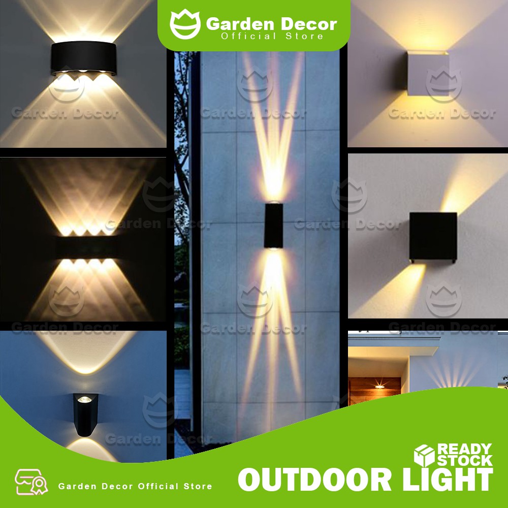 Garden Decor Outdoor Wall Light Modern Lampu Dinding Outdoor Lighting ...