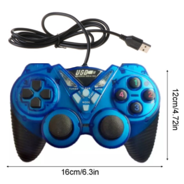 Wired USB Game Controller for PC Computer Laptop Vibration Joystick ...