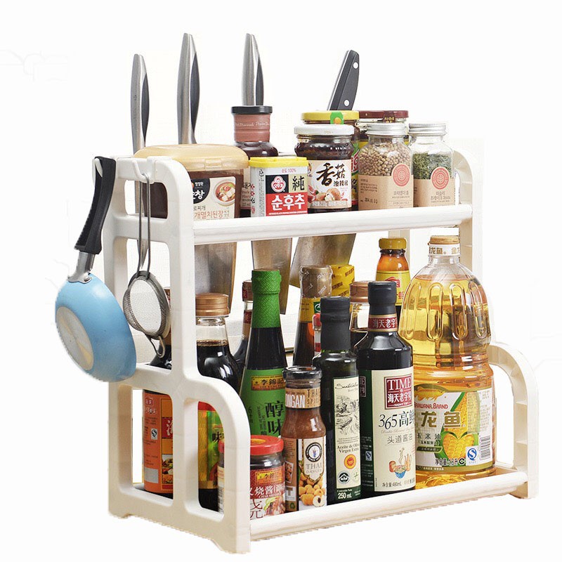 HB 2 Tier Kitchen Organizer Spice Storage Rack Shopee Malaysia