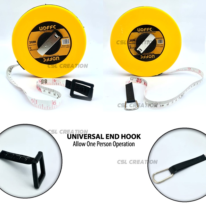 10M 20M 30M 50M UOFFC Fiberglass Measuring Tape Measuring Ruler Open ...