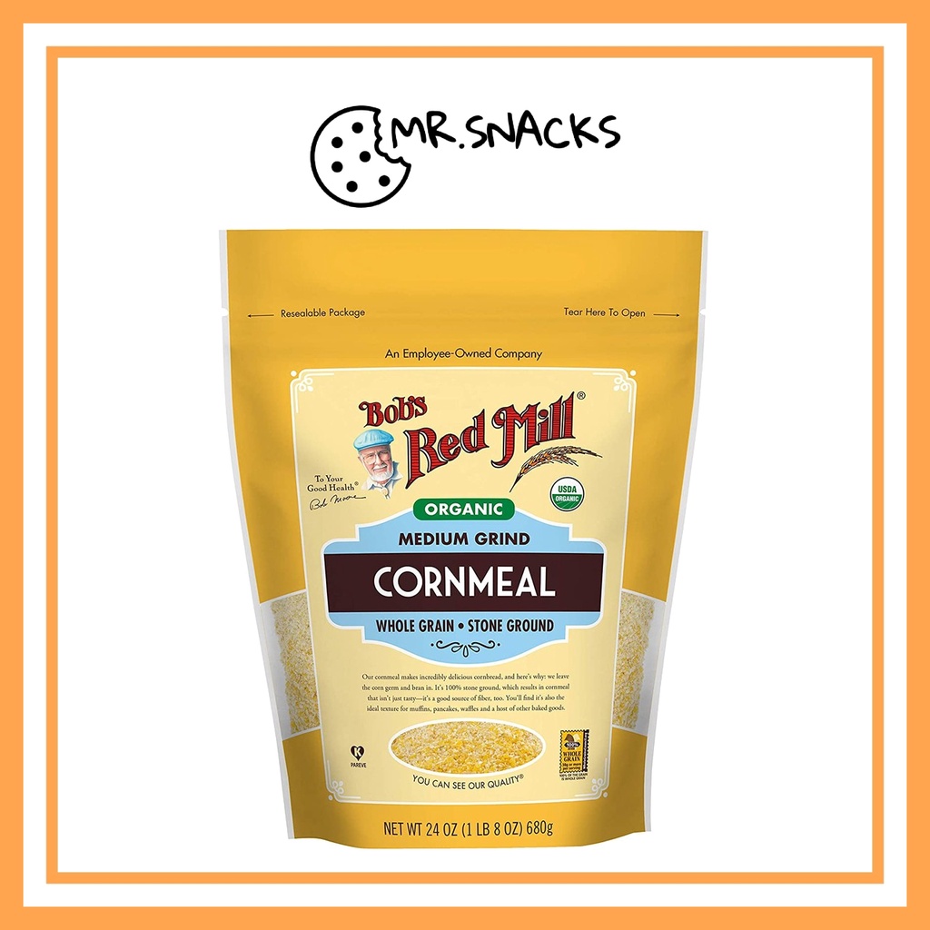 Bob's Red Mill Gluten Free Medium Grind Cornmeal Whole Grain Stone