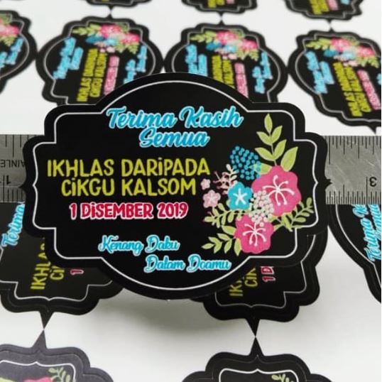 HARGA RUNTUH Sticker Label Produk Custom Made Murah Design Percuma ...