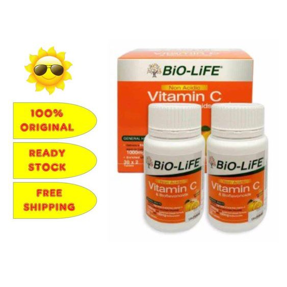 Bio Life Non Acidic Vitamin C & Bioflavonoids 30's / 30X2 Shopee Malaysia