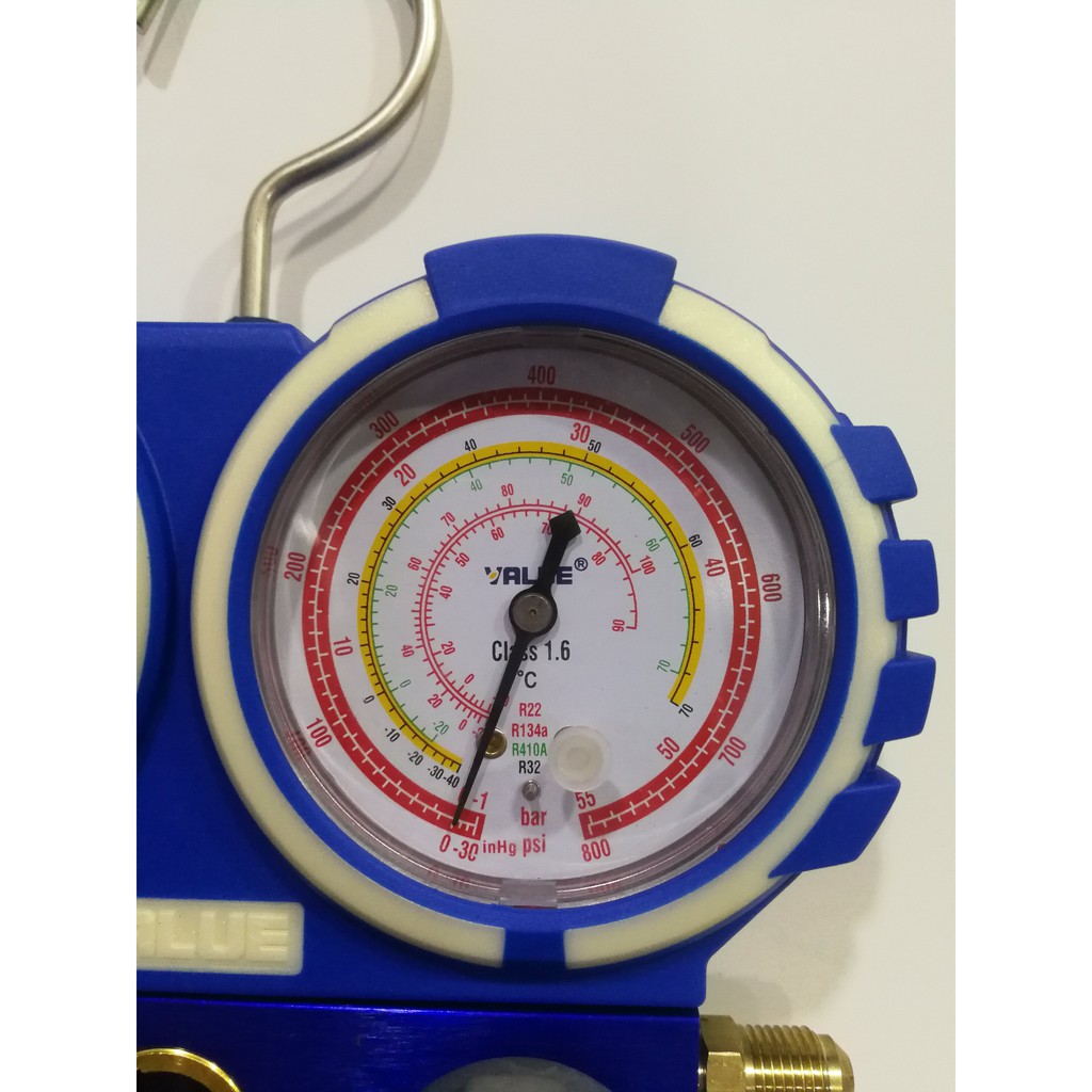 VALUE Manifold Gauge VMG-2-R32-B Gas Meter R410a, R32, R22, R134a for ...