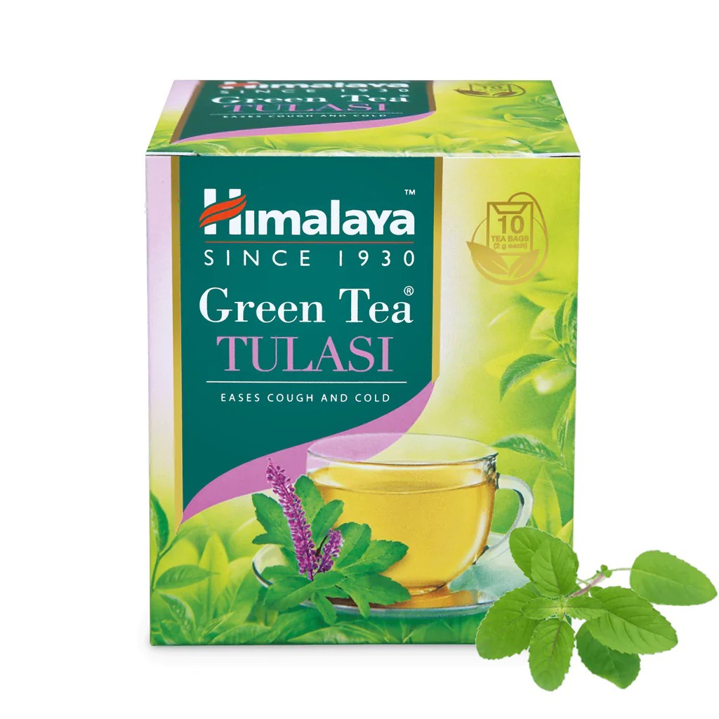 Himalaya Green Tea Tulasi 10 tea bag (2g each envelopes) Shopee