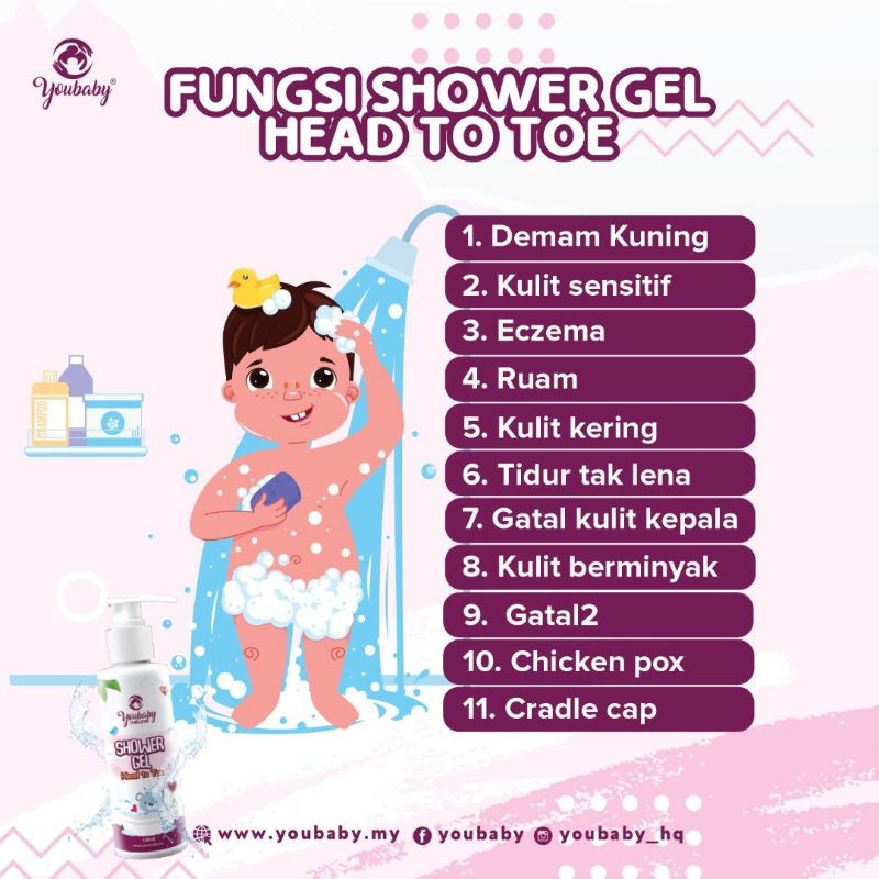Youbaby Shower Gel 120ml Shopee Malaysia