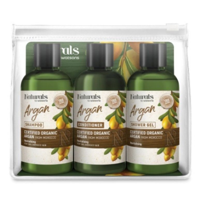 Naturals By Watsons Argan Gift Set 1s (Shampoo / Conditioner / Shower