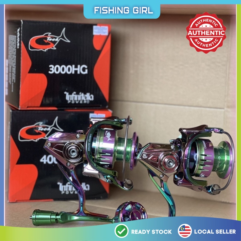 [Free Line] 2022 G-Tech Infinitella Power Spinning Reel 3000hg, 4000hg ...