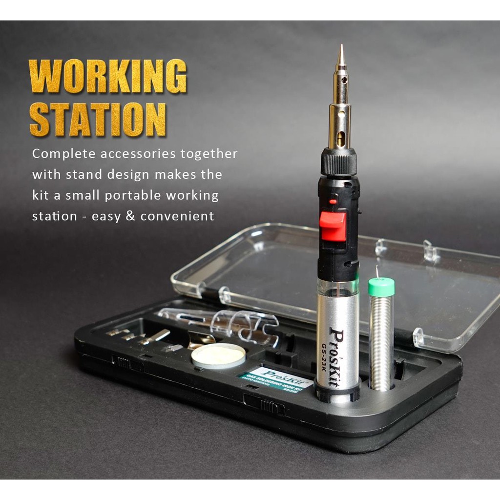 Pro'skit GS-23K Gas Soldering Iron Kit-Auto Ignition | Shopee Malaysia