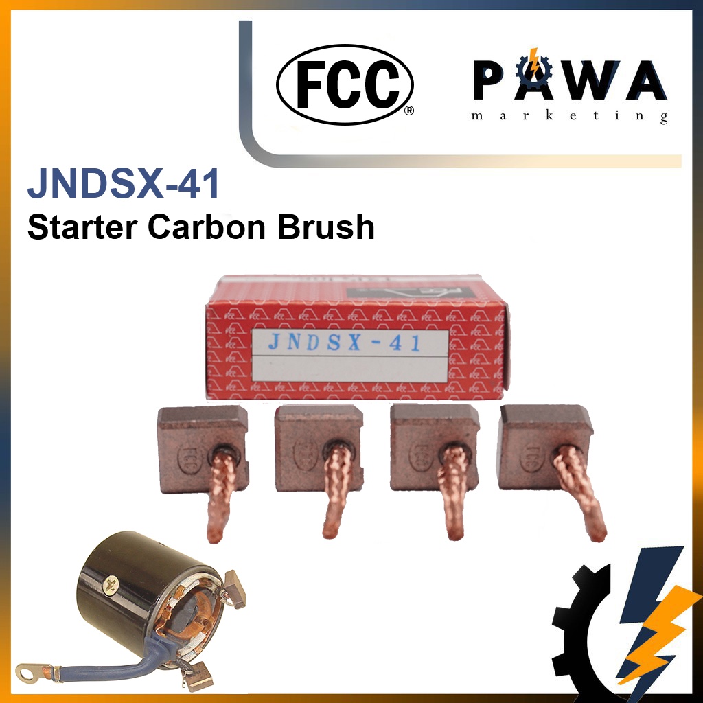 Pawa FCC Starter Carbon Brush JNDSX41 (6.3x13x14) Toyota Unser,Seg