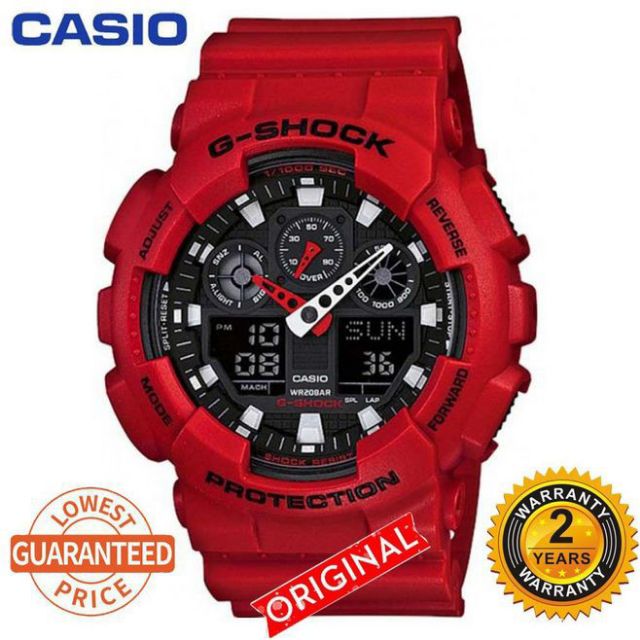 PRE ORDER MAROON Quartz Watch GA 100 Casio G Shock GA100 Men Women Digital Sport gshock men Shopee Malaysia