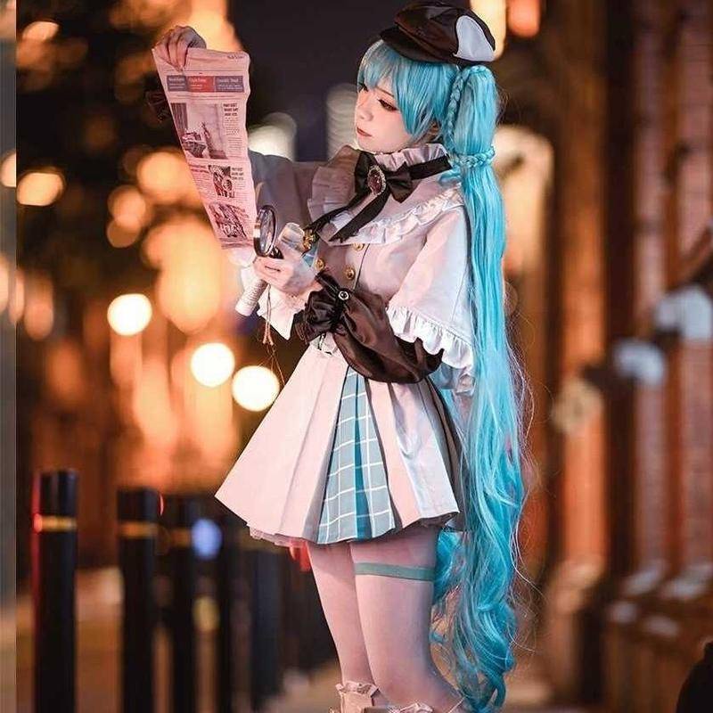 Hatsune Miku cos suit girl detective miku little detective cloak ...