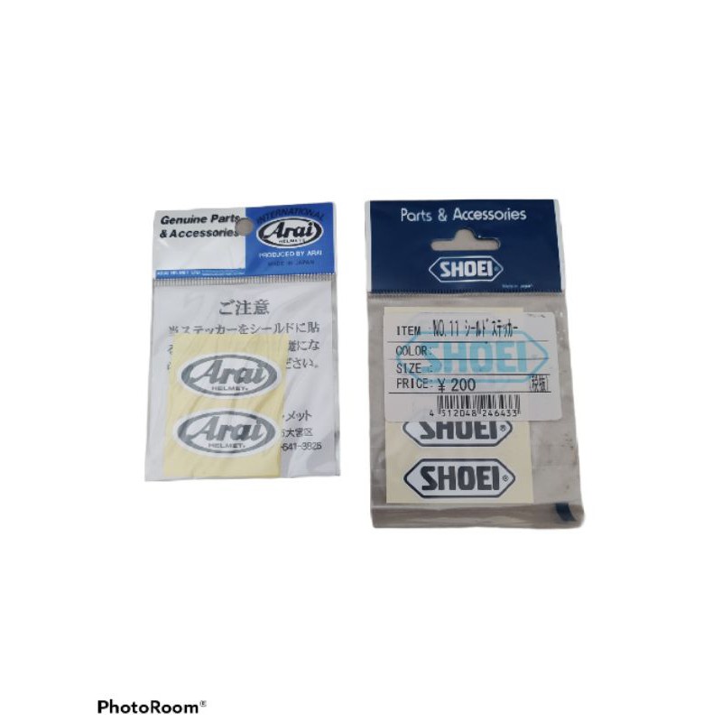 100 ORIGINAL ARAI SHOEI VISOR DECALS STICKER Shopee Malaysia
