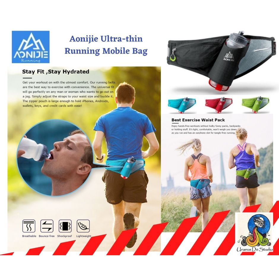 AONIJIE E849 MARATHON JOGGING WAIST CYCLING BAGS HYDRATION BELT WAIST BAG FOR 600ml WATER BOTTLE FIT 5.7 HANDPHONE Shopee Malaysia