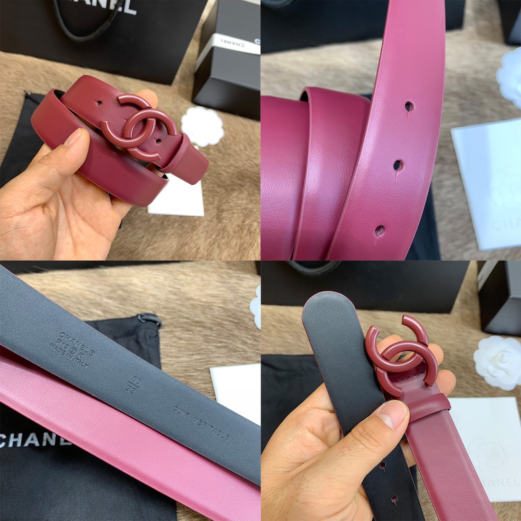 Chanel Original Leather Belt Size 3.0cm For Women Shopee Malaysia