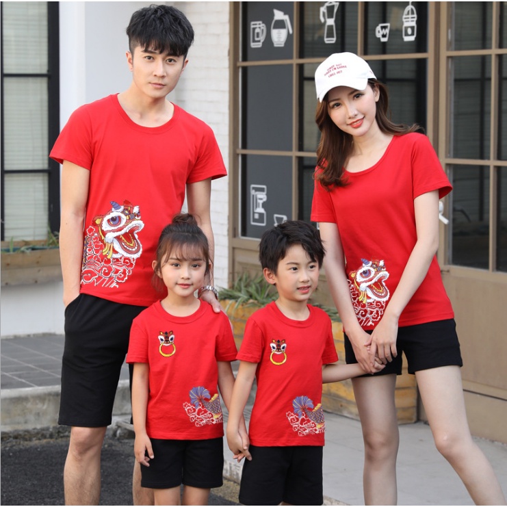 2024 Chinese New Year Dragon Year Family Tee Couple Set Wear T-shirt ...