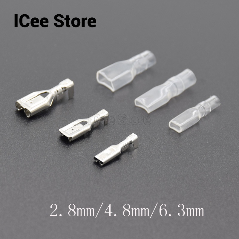 MECCANIXITY 10-Piece Female Spade Crimp Terminals Kit – Insulated 6.30mm Quick Connectors With Wires For Easy Auto & Appliance Repairs