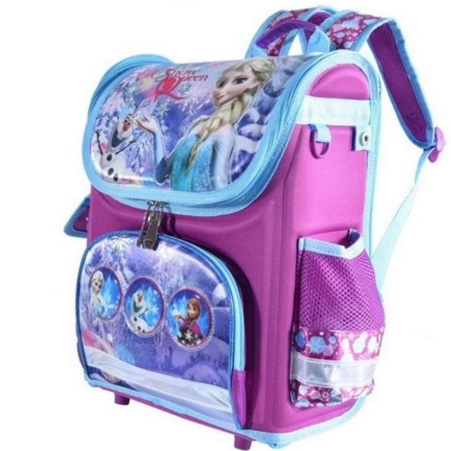 Princess Elsa box-shaped anti-humpback backpack for students of all ...