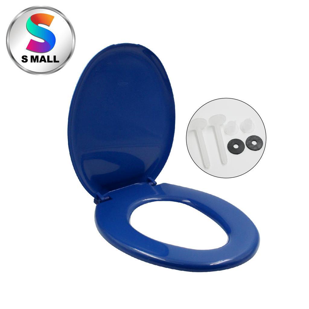 S Mall Plastic Toilet Bowl Seat Cover with Screws Dark Blue Shopee