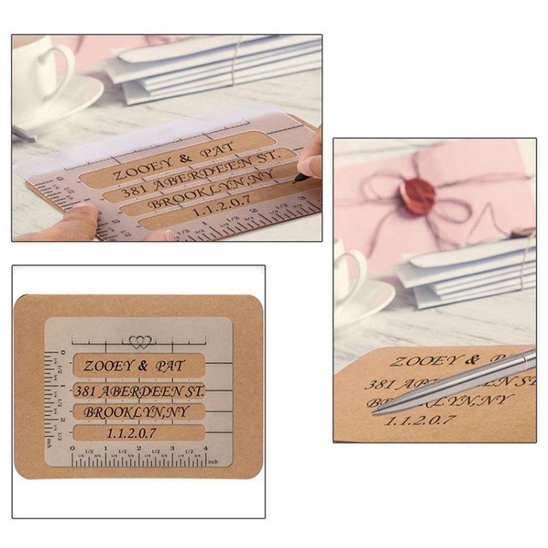 ENVELOPE ADDRESSING GUIDE STENCIL TEMPLATE RULER | Shopee Malaysia