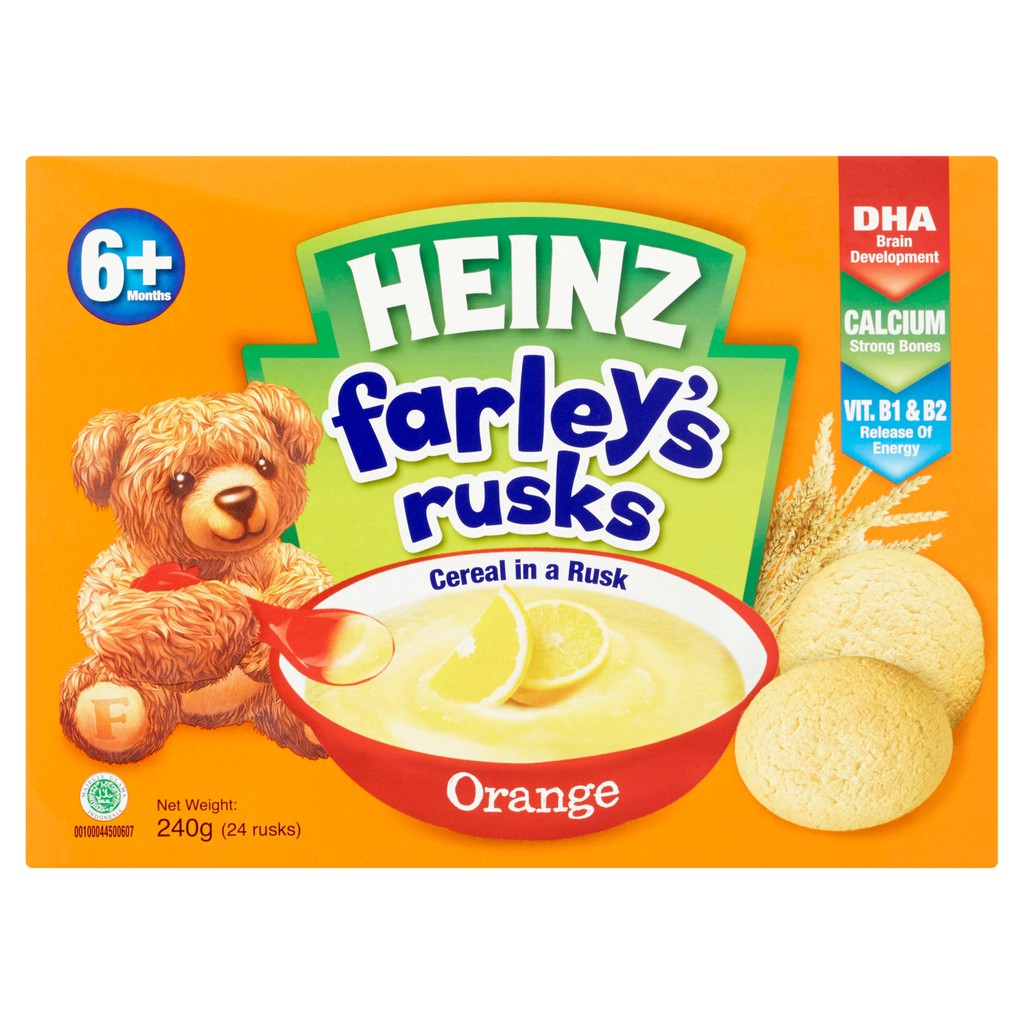 Heinz Farley's Rusks for 6+ Months - Orange (24 Rusks/240g) | Shopee ...