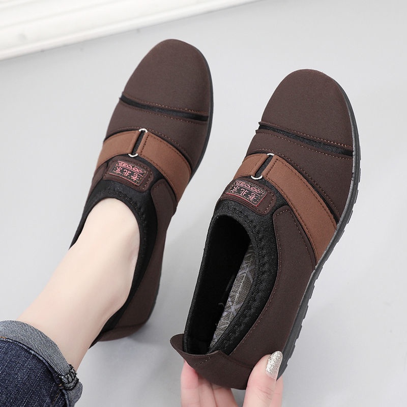 kasut bata wanita perempuan bata comfit women scholl women shoes New cloth shoes women s single shoes flat casual middle aged and elderly soft bottom non slip low top cloth shoes Shopee Malaysia