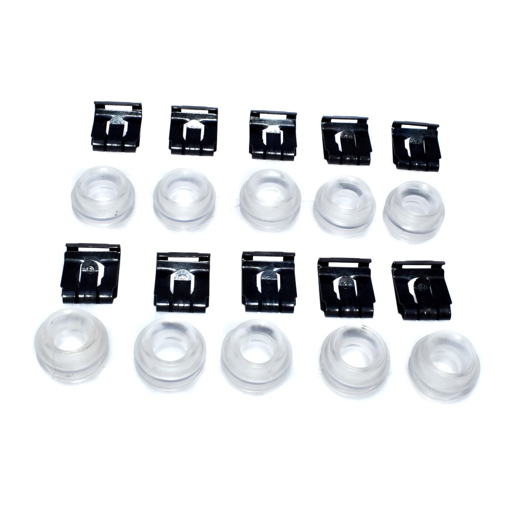Set Of 10 Mercedes Automatic Transmission Gear Shift Linkage Bushings With Clips
