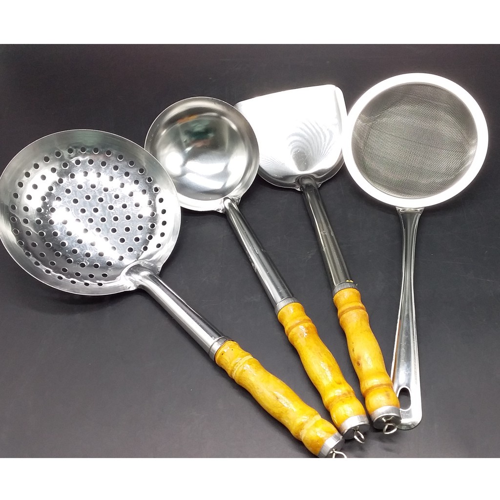 4PCS SET SENDUK STAINLESS STEEL | Shopee Malaysia