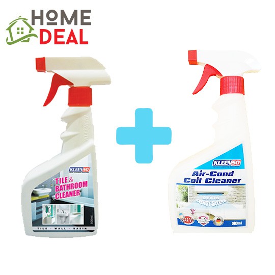 Kleenso Tile & Bathroom Spray (500ml) + Air Cond Coil Cleaner (500ml