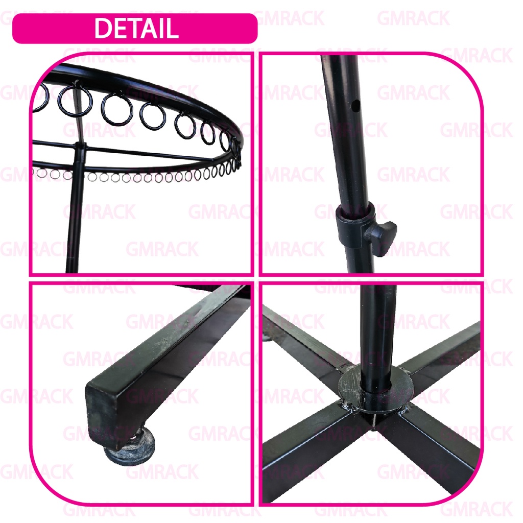 [GMRACK] ROUND STAND, SINGLE / DOUBLE MULTI-FUNCTION STAND WITH HOLES ...