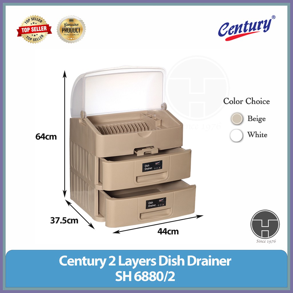 TeoHin CENTURY Dish Drainer with Drawer 2 Layer Rack