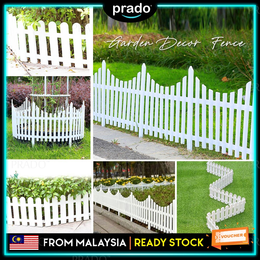 PRADO Outdoor 60cm/49cm White Home Garden Fence Indoor Fencing