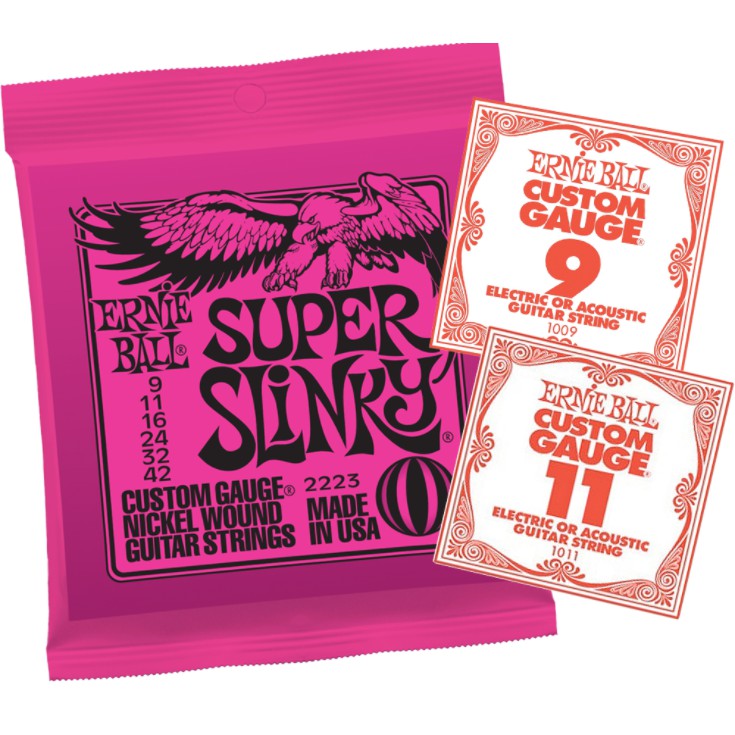 Ernie Ball 2223 Super Slinky 09-42 Electric Guitar Strings Tali