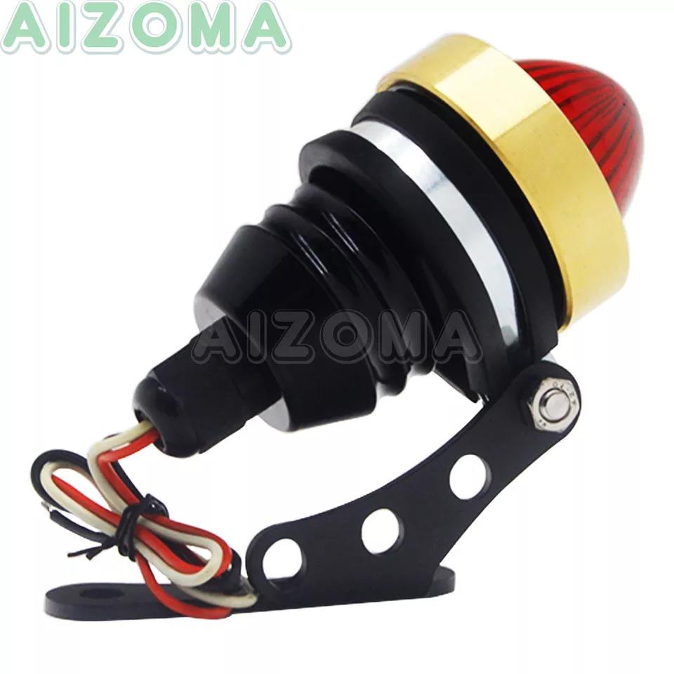 Cafe Racer Universal 12v LED Brass Rear Brake Taillights Custom ...