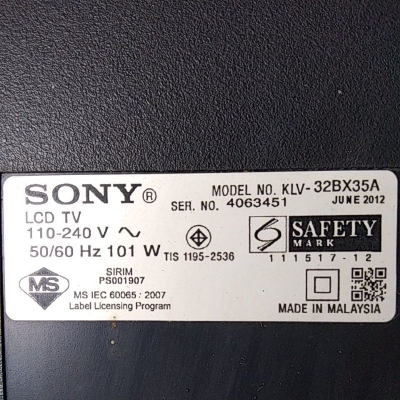 SONY BRAVIA KLV32BX35A (SPARE PART) Shopee Malaysia