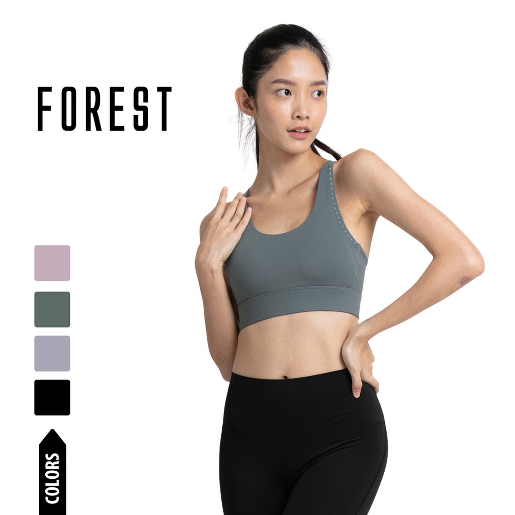 Forest Ladies Nylon Spandex Dri Fit Sport Bra Quick Dry Women Top Sport Bra  Sportswear - 822184