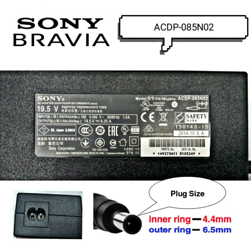 Original Sony TV Power Adapter Sony Bravia Tv Power Adapter for 32"65