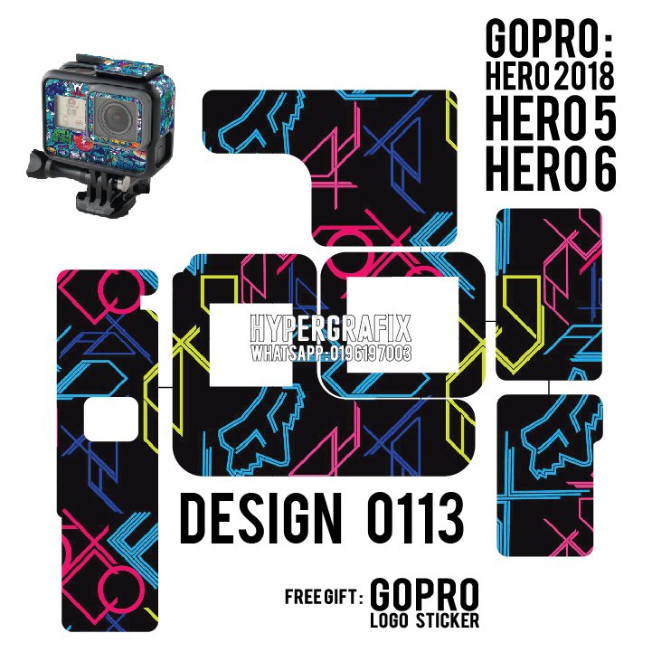GOPRO HERO 5 / HERO 6 / HERO 2018 STICKER SKIN (DESIGN 0113) | Shopee ...
