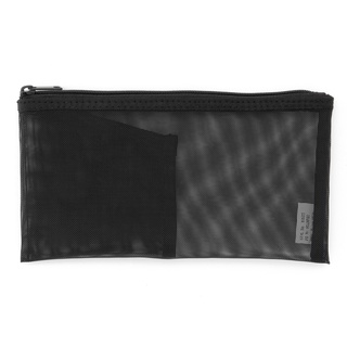 MUJI Nylon mesh pencil case square Gray