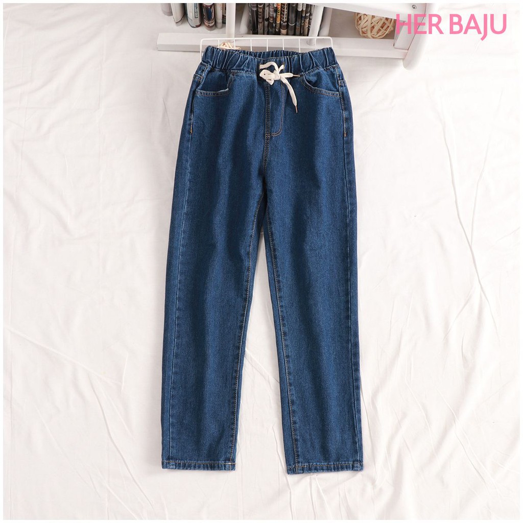 HERBAJU Seluar Jeans Perempuan Denim Women Long Jean Stylish Comfy ...