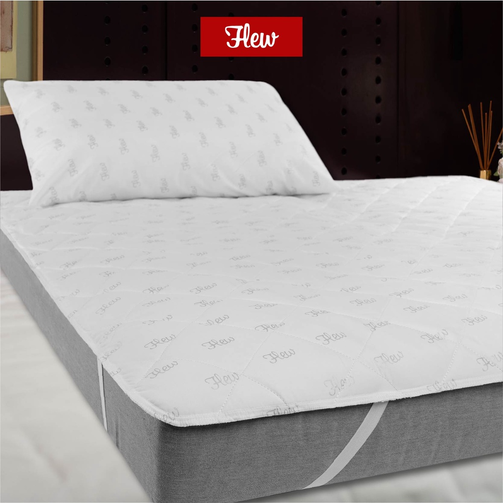 Flew Luxury Hotel Mattress Protector with Microfiber Fabric Quilted Non