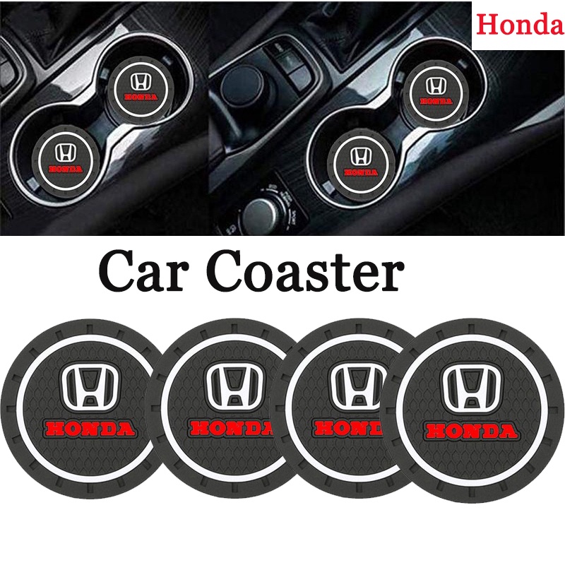 【Ready Stock】2pcs HONDA Car Coaster Cup Holder Anti-Slip Systhesized ...