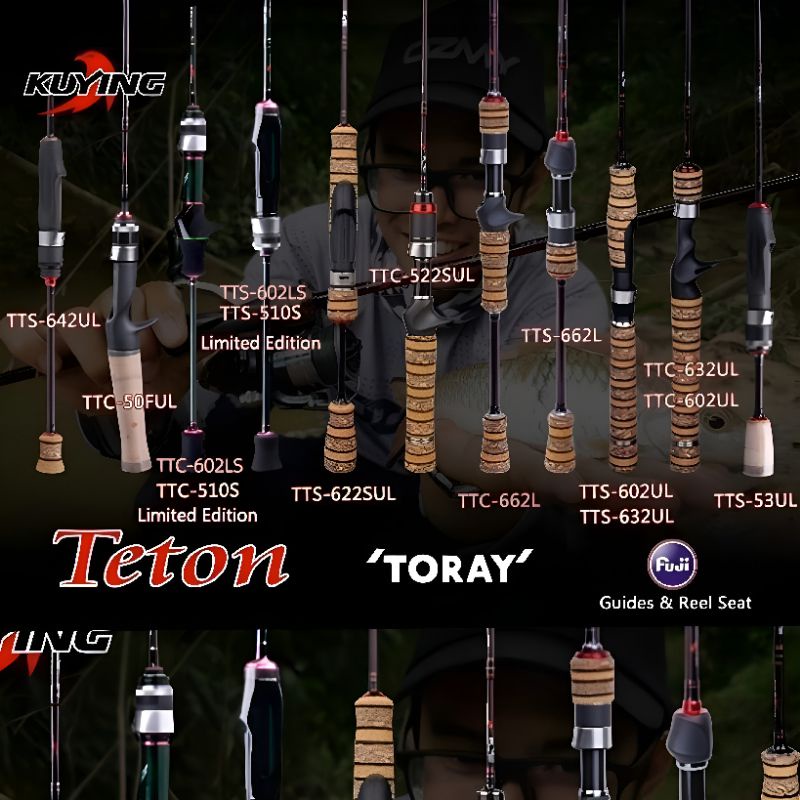 KUYING TETON Ultralight Rod - Toray Carbon & Fuji Guides - TTC / TTS ...