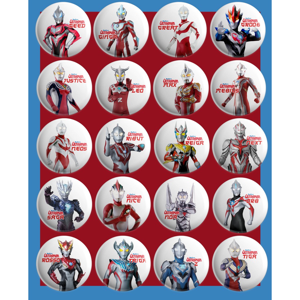 Button Badge Ultraman Part 2 {No Minimum Order} Geed Ginga Mebius Ribut ...